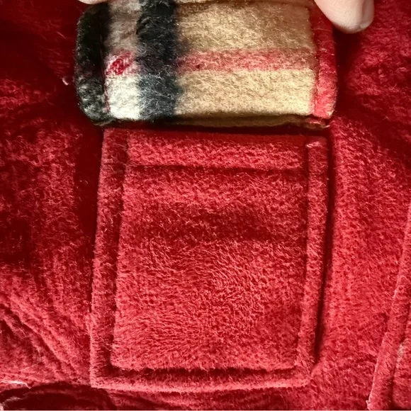 Burberry Red Genuine Lambskin Coat